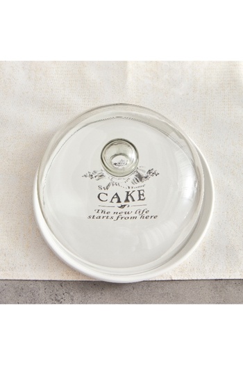 Home Box Sweet Home Cake Plate with Lid - 25.5 cm