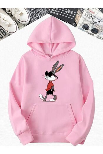 BENROMA Παιδικό φούτερ Unisex Rabbit Printed - με γυαλιά, κουκούλα