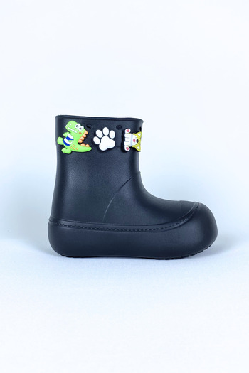 Zerenyus Black Children's Rain Boots - Waterproof