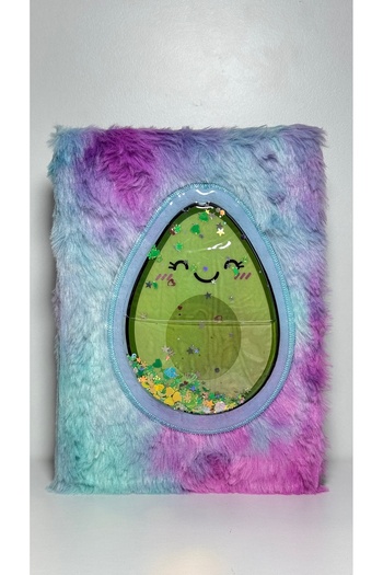 Bonjour Sanrio Plush Furry Figured Fruity Embossed Soft Squishy Lined Notebook