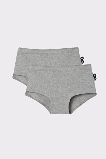 Woody 2-8 Years Girl Gray Melange 2-piece Panties Set - Shd 121
