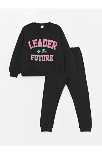 LC Waikiki Lw - Langarm-Pyjama-Set für Mädchen mit Rundhalsausschnitt