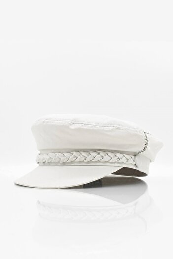 Külah Men's Driver Cap Flat Cap Captain Hat - Ecru