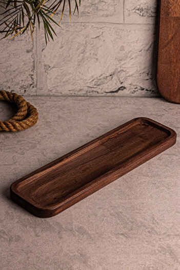 Snippy Elysia Timeless 4 Square Bowls and 4 Bowls Wooden Tray Presentation Holder