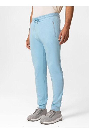 Boris Becker Πλεκτό παντελόνι Jogger με λογότυπο Baby Blue Color