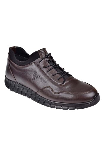 pullman Voyager Genuine Leather Rubber Laced Men's Shoes Voy-5470 Brown
