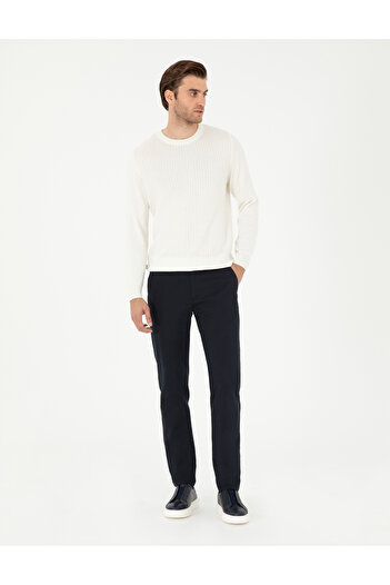Pierre Cardin Lacivert Slim Fit Basic Kanvas Pantolon 50292522-VR033