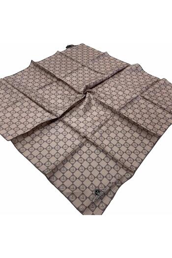 Vissona Mink-2 Checkerboard Pattern Tivil Silk Scarf 51495-0005