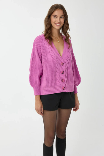 Hiccup V-Neck Buttoned Cardigan
