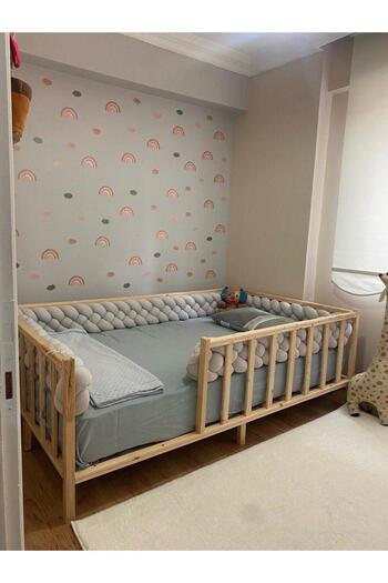 ısıklıtoplarrengarenk Crib Protection 440 cm 4 Knitted Stone Color