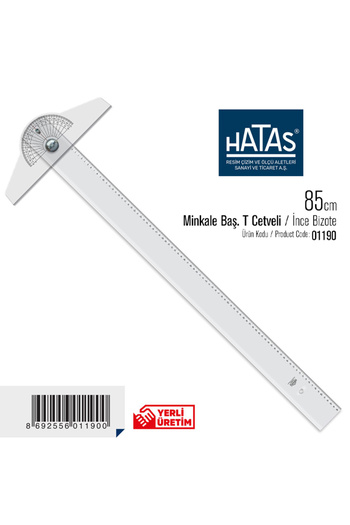 HATAS Minkale (Movable) Head Plastic t Ruler 85cm / 01190
