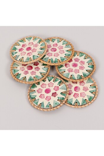 Mylamp Muteber Rattan 6-Piece Pearlescent Coaster