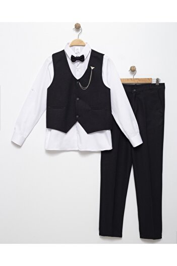 Mıstık Bebe Boy's Suit Tuxedo with Vest