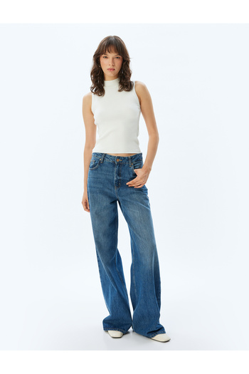 Koton Tricou de damă Ecru - Model 5wak30021ht