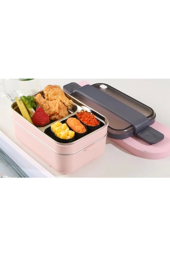 Uzspace 1400 Ml Wagon Mixed Steel Lunch Box - Xc-462