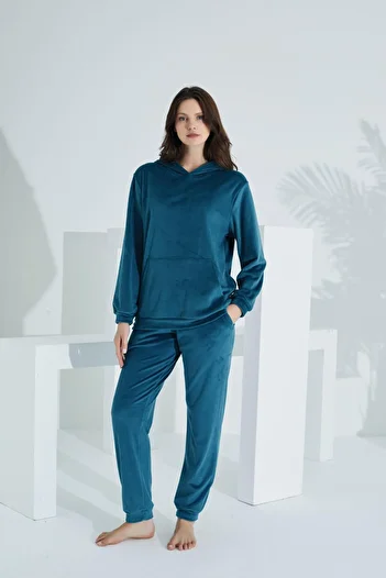 Etoile Γυναικεία αθλητική φόρμα Soft Kangaroo Pocket Hooded Velvet