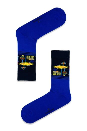 CARNAVAL SOCKS Стилен комплект цветни чорапи с дизайн от Лас Вегас