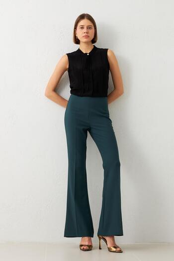 Setre Emerald Slim Fit Wide Leg Trousers