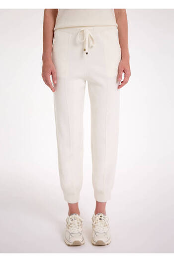 Knitss Ecru Knitwear Jogger Pants