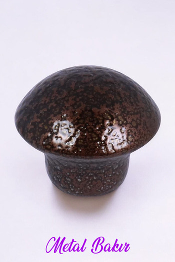Badem10 Copper Mushroom Button - Round Furniture Kitchen Drawer and Cabinet Door