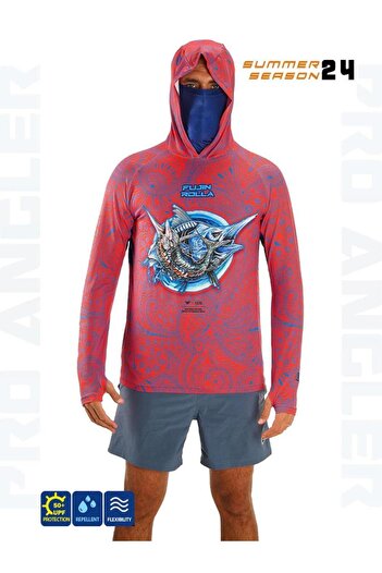 Fujin Rolla S24 - Суитшърт с качулка Buff & Hoodie Swordfish Red