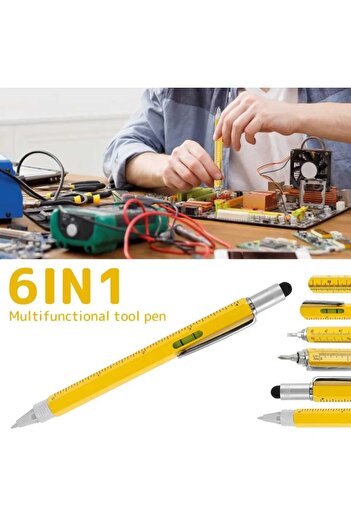 FLYON Engineer Pencil with Spirit Level Ruler Screwdriver 7 Functions in Special Box Flyon-666