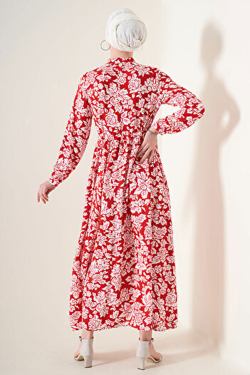 Bigdart 2144 Patterned Collar Dress