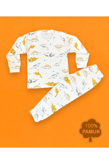 babymiss Long Sleeve Dinosaur Patterned Children's Pajama Set