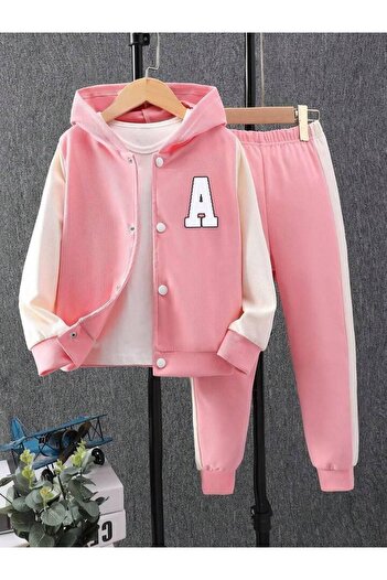 Keywest Kids a Printed Oversize Cardigan Tracksuit Set