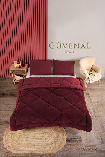 Güvenal Elite Wellsoft Double Pillow Set - Double Sided and Covered Luxury Quilt