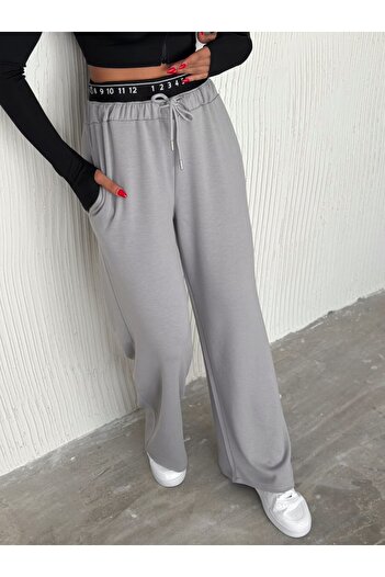 winmoda BAXER Waist Sweatpants - Φαρδύ πόδι / Ελαστική παραμορφωμένη λεπτομέρεια Trackpot