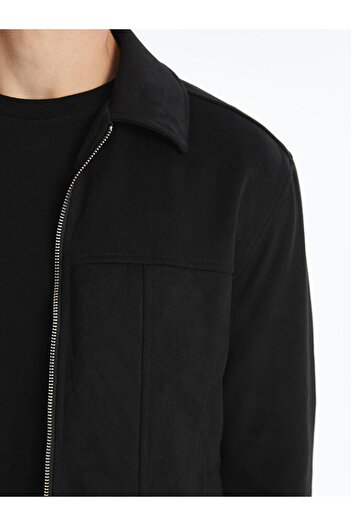 LC Waikiki Slim Fit Gömlek Yaka Süet Erkek Mont