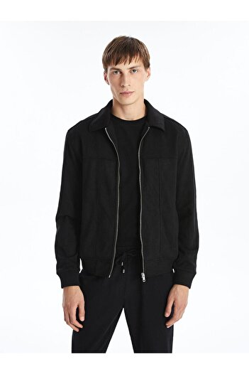 LC Waikiki Slim Fit Gömlek Yaka Süet Erkek Mont