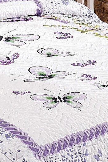 FAVORA Coverlet Lilac Double Quilted Bedspread Set - Lilac