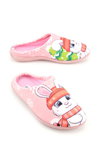 GEZER Girl's Winter Rabbit Design Comfortable Silent Sole Gondola Home Garden Slippers