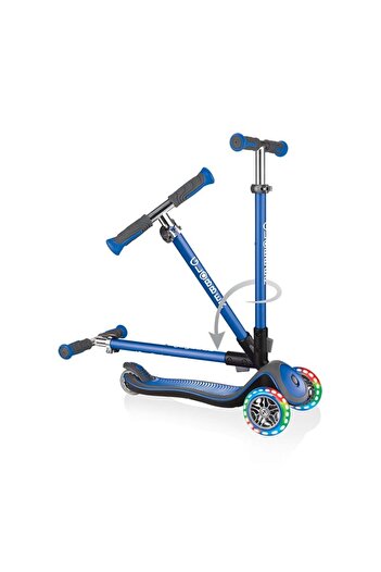 Globber Elite Deluxe Işıklı Scooter - Lacivert