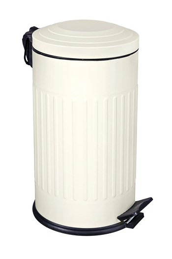 GörSeç 16 Liter Cream Vintage Trash Can - Shock Absorber (Bathroom - Kitchen - Toilet - Balcony)