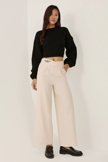 Hiccup Straight Leg Trousers with Waist Detail