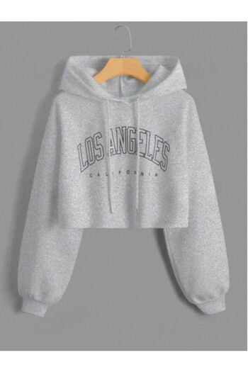 MOONBULL Los Angeles Printed - Γυναικεία φούτερ Oversize Crop με κουκούλα