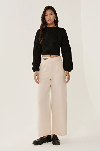 Hiccup Straight Leg Trousers with Waist Detail