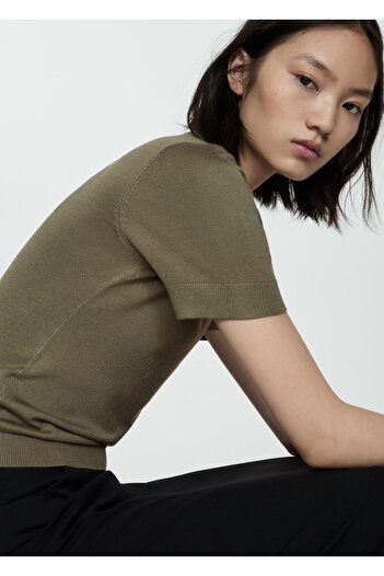 MANGO Woman Short Sleeve Thin Knitwear Sweater