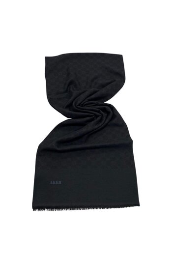 Aker Elegance Monogram Black Shawl - 1090100 -911