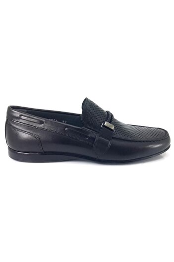 Fosco 2076 Daily Genuine Leather Men's Ballerina Shoes-black