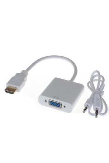 MAXGO 2003 Hdmi To VGA Kablo Çevirici Dönüştürücü Ses Destekli Görüntü Altın Uçlu Full HD