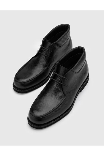 İLVİ Nissa Genuine Floater Leather Men's Black Boots
