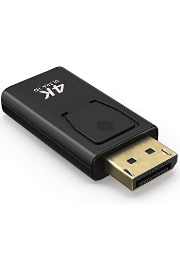 MAXGO 2168 4k Displayport To Hdmi Kablo Display Port Çevirici Dönüştürücü Mini Siyah