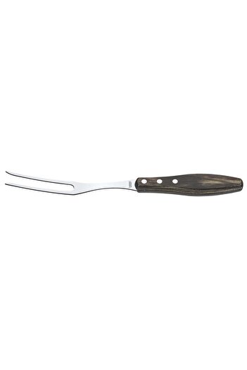 TRAMONTINA Since 1911, Churrasco Stainless Steel Carving Fork With Treated Brown Polywood Handle