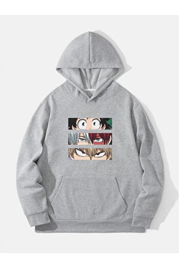 Pink Sky Φούτερ Oversize Γκρι με κουκούλα - 1 Hoodie