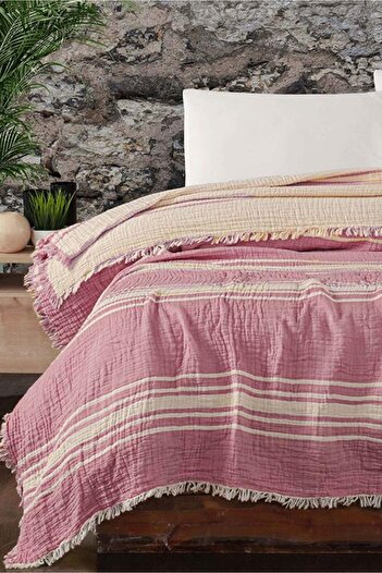 Mulberry Buldan Muslin Pique Bedspread - Single, 100% Cotton