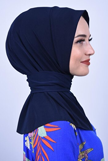 Belifanti Collection Жіночий хіджаб з застібками Sandy Hijab Нашийник Bone Lacivert